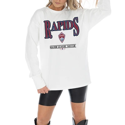 Women's Gameday Couture  White Colorado Rapids Shining Spirit Oversized Long Sleeve T-Shirt
