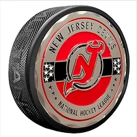 New Jersey Devils Stars and Stripes Medallion Puck