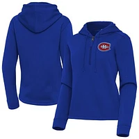 Women's Antigua Montreal Canadiens Contemporary Quarter-Zip Hoodie