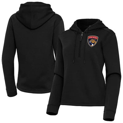 Women's Antigua Florida Panthers Contemporary Quarter-Zip Hoodie