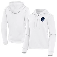 Women's Antigua Toronto Maple Leafs Contemporary Quarter-Zip Hoodie