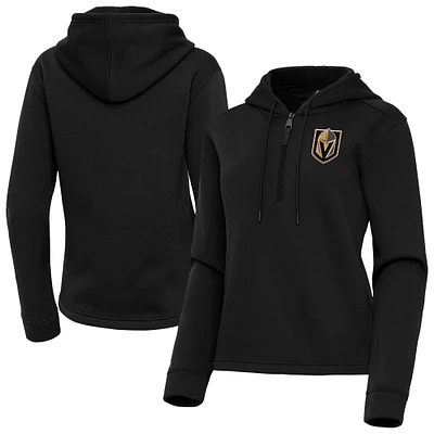 Women's Antigua Vegas Golden Knights Contemporary Quarter-Zip Hoodie