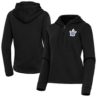 Women's Antigua Toronto Maple Leafs Contemporary Quarter-Zip Hoodie