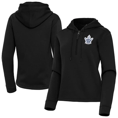 Women's Antigua Toronto Maple Leafs Contemporary Quarter-Zip Hoodie