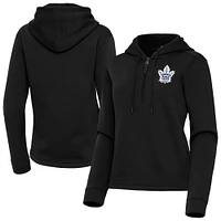 Women's Antigua Toronto Maple Leafs Contemporary Quarter-Zip Hoodie