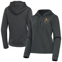 Women's Antigua Vegas Golden Knights Contemporary Quarter-Zip Hoodie