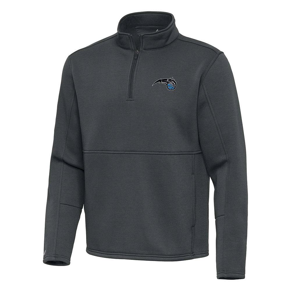 Men's Antigua Pewter Orlando Magic Twist Quarter-Zip Pullover Top