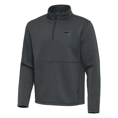 Men's Antigua Pewter Orlando Magic  Twist Quarter-Zip Pullover Top