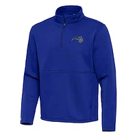 Men's Antigua Blue Orlando Magic  Twist Quarter-Zip Pullover Top