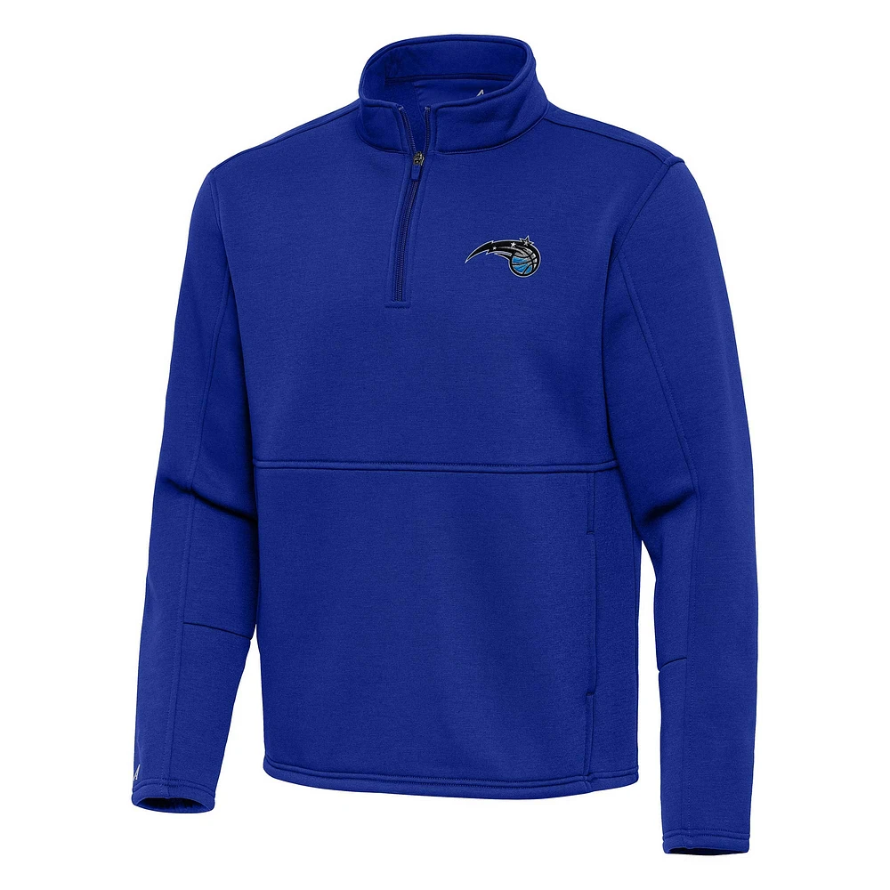 Men's Antigua Blue Orlando Magic Twist Quarter-Zip Pullover Top