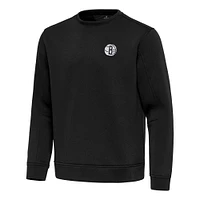 Men's Antigua  Black Brooklyn Nets Relevant Pullover Sweatshirt