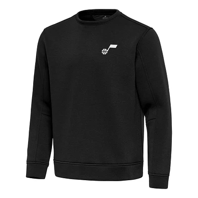 Men's Antigua  Black Utah Jazz Relevant Pullover Sweatshirt