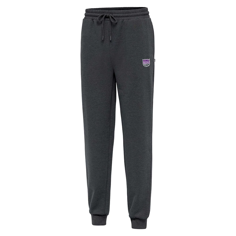 Men's Antigua Heather Charcoal Sacramento Kings Idol Jogger Pants