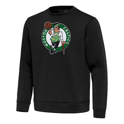 Men's Antigua  Black Boston Celtics Relevant Pullover Sweatshirt