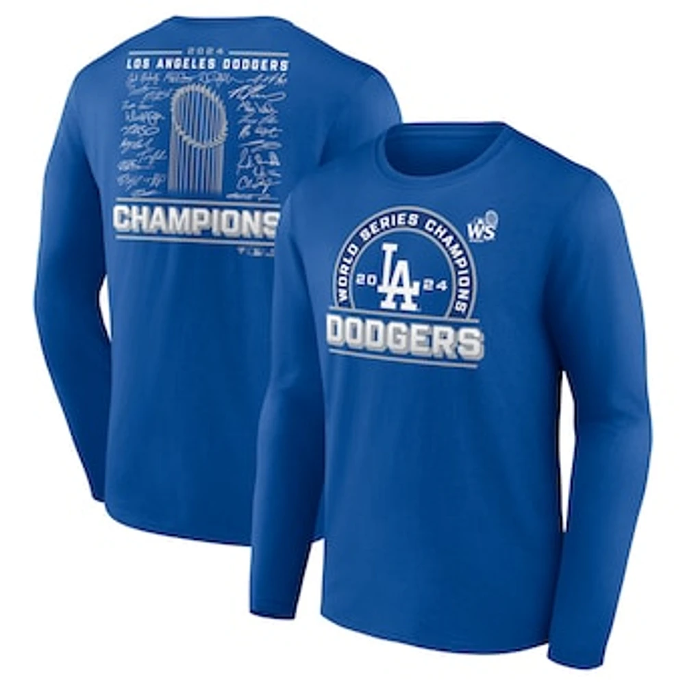 Men's Fanatics Royal Los Angeles Dodgers 2024 World Series Champions  Signature Roster Long Sleeve T-Shirt