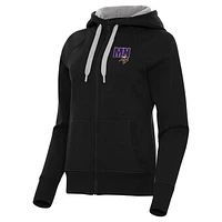 Women's Antigua  Black Minnesota Vikings Victory Full-Zip Hoodie