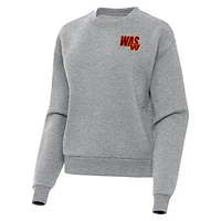 Women's  Antigua Heather Gray Washington Commanders Victory Pullover Sweatshirt