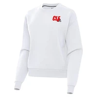 Women's  Antigua White Cleveland Browns Victory Pullover Sweatshirt