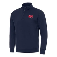 Men's Antigua  Navy Houston Texans Victory Quarter-Zip Sweatshirt