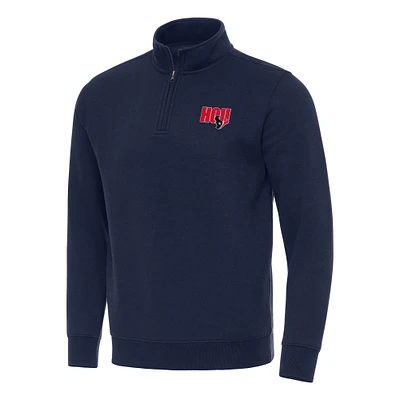 Men's Antigua  Navy Houston Texans Victory Quarter-Zip Sweatshirt