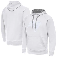 Men's Antigua White Tampa Bay Buccaneers Victory Pullover Hoodie