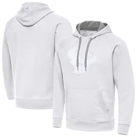 Men's Antigua White Houston Texans Victory Pullover Hoodie