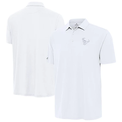 Men's Antigua White Houston Texans Era Polo