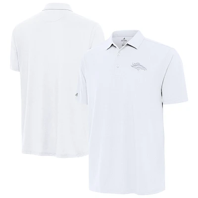 Men's Antigua White Denver Broncos Era Polo