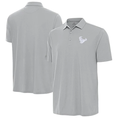 Men's Antigua Gray Houston Texans Era Polo