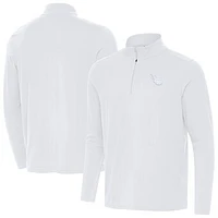Men's Antigua White Tennessee Titans Intent Quarter-Zip Jacket