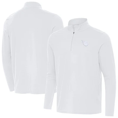 Men's Antigua White Tennessee Titans Intent Quarter-Zip Jacket