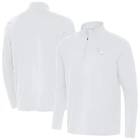 Men's Antigua White Tennessee Titans Intent Quarter-Zip Jacket