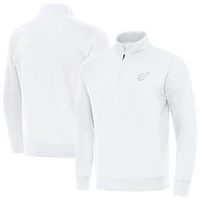 Men's Antigua White Arizona Cardinals Victory Quarter-Zip Top