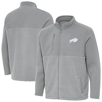 Men's Antigua  Gray Buffalo Bills Daily Fused Full-Zip Jacket