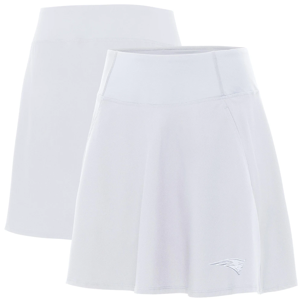 Women's Antigua White New England Patriots Chip Skort