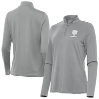 Women's Antigua  Gray Chicago Bears Reprocess Quarter-Zip Top