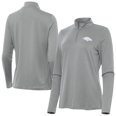Women's Antigua Baltimore Ravens Reprocess Quarter-Zip Top