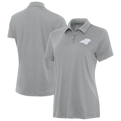 Women's Antigua  Gray Carolina Panthers Reprocess Polo