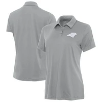 Women's Antigua  Gray Carolina Panthers Reprocess Polo