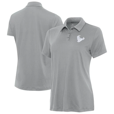 Women's Antigua  Gray Houston Texans Reprocess Polo