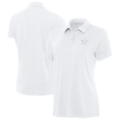 Women's Antigua  White Dallas Cowboys Reprocess Polo