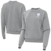 Women's Antigua  Heather Gray Chicago Bears Victory Crew Pullover Sweatshirt