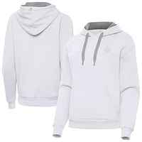 Women's Antigua  White New Orleans Saints Victory Pullover Hoodie
