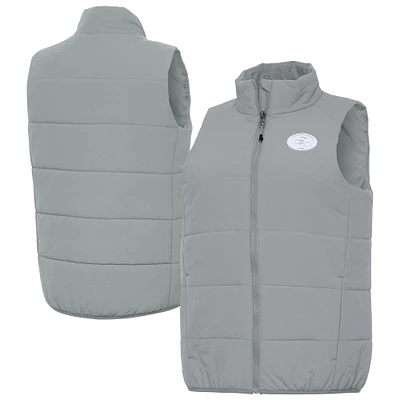 Women's Antigua  Gray San Francisco 49ers Experience Full-Zip Vest