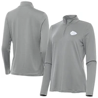 Women's Antigua  Gray Kansas City Chiefs Reprocess Quarter-Zip Top
