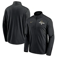 Men's Nike Black Los Angeles Dodgers 2024 World Series Champions  Pacer Performance Half-Zip Top