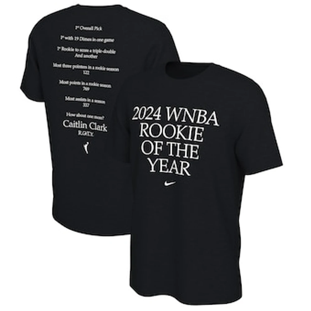 Unisex Nike Caitlin Clark Black Indiana Fever 2024 WNBA Rookie of the Year T-Shirt