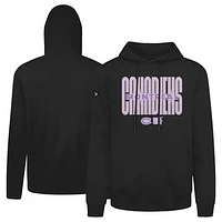 Men's Levelwear Black Montreal Canadiens Podium Persevere Pullover Hoodie
