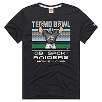 Men's Homage Howie Long Charcoal Las Vegas Raiders Tecmo Bowl Retired Player Graphic Tri-Blend T-Shirt