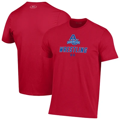 Men's Under Armour American University Eagles Wrestling Performance T-Shirt